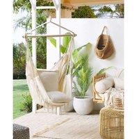 Cotton Hanging Hammock Chair With Cushions - Boho Indoor/Outdoor, 150Kg Capacity