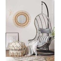 Pe Rattan Hanging Egg Chair With Stand - Weather-Resistant, Modern Boho Style, Indoor/Outdoor