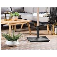 25Kg Black Concrete Parasol Base - Weather-Resistant, Square Garden Umbrella Stand