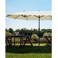 Aluminium Double Canopy Patio Parasol 460Cm - Weather-Resistant Garden Sun Umbrella
