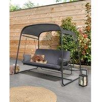 Marsciano Metal Garden Swing - 3-Seater, Weather-Resistant, Daybed Function
