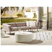 Modern Aluminium Weather-Resistant 3-Seater Garden Sofa - Beige, Right Hand, Loretello