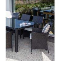 Set Of 2 Modern Pe Rattan Garden Armchairs With Cushions - Weather-Resistant Outdoor Seating