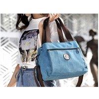 Unisex Grey Crossbody Bag Three Compartments Satchel Handbag
