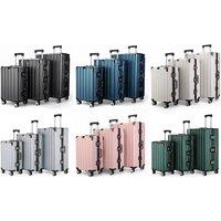 Durable Hardshell Aluminium Frame Suitcase Set - Lightweight Spinner Luggage For Family Holidays & Summer Travel