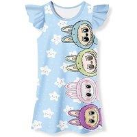 Girls Monster Pyjamas Set - 100% Polyester, Machine Washable, Fun Prints, Ages 2-14