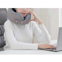 Portable Memory Foam Travel Neck Pillow - Ergonomic Hump, Compact, Washable, Lightweight Cabin Luggage Essential