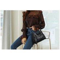 Unisex White Women'S Two-Layer Pu Leather Crossbody Bag