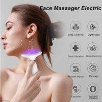 2024 Heated 7-In-1 Face & Neck Massager - Anti-Ageing Skincare Tool With Led Light Therapy & Ems Technology
