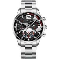 Men's 4-Piece Steel Quartz Watch & Jewellery Gift Set - Multi-Piece Accessory Set for Men