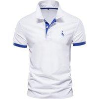 Men's Slim-Fit Quick-Dry Polo Shirt - Breathable Cotton Blend, Classic Short Sleeve, Versatile Style