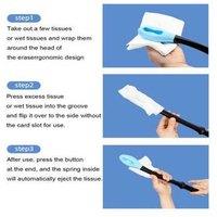Long Handle Toilet Tissue Aid - Soft Silicone, Ergonomic Grip, Extra Reach Bathroom Helper