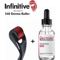 Collagen Serum & Titanium Microneedle Derma Roller - Anti-Ageing, Scar Reduction, For All Skin Types