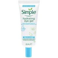 Simple Hydrating Eye Gel - Lightweight, Vegan Formula for Puffy & Tired Eyes (25ml, 3/6 Pack)