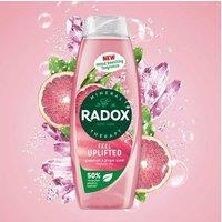Radox Feel Uplifted Grapefruit & Ginger Shower Gel 675ml - Invigorating Mineral Therapy Body Wash for All Skin Types, 3/6 Pack