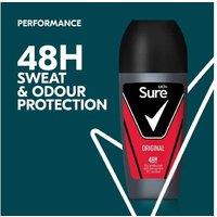 Sure Men 48H Roll-On Original Ap Deodorant 50Ml-3/6Pk