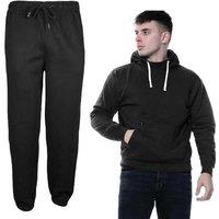 Men's Poly Cotton Fleece Tracksuit Set - Relaxed Fit, S-XXL, Machine Washable
