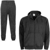 Men's Fleece Hooded Tracksuit Set - Soft Poly-Cotton, Relaxed Fit, Elastic Waistband