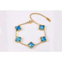 Elegant Steel Clover Charm Bracelet