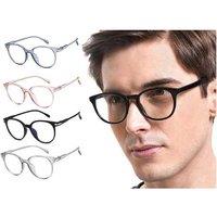 Unisex 4Pcs Blue Light Blocking Computer Glasses - Unisex Lightweight Pc Frame, Anti-Glare Lenses