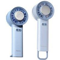 3-Speed Portable Usb Rechargeable Handheld Fan - Adjustable, Compact Desk & Travel Fan (White Or Blue)