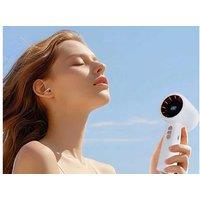 Usb Handheld 100-Speed Personal Cooling Fan - Ultra-Portable, Multi-Setting, Rechargeable (White, Green, Grey)