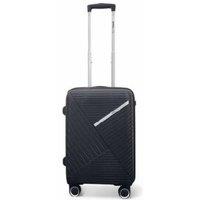 Robust Black Pp Hard Shell 8 Wheels Cabin Suitcase Set