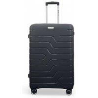 Hard Shell Black Pp Dual 4 Wheels Cabin Holiday Suitcase Set