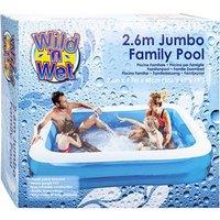 Family Jumbo Inflatable Paddling Pool - Outdoor Water Play, 260 X 170 X 48Cm, 2-Ring, For All Ages