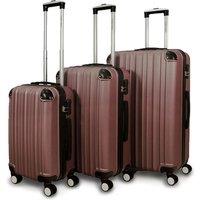 Set of 3 Expandable Anti-Scratch Hard Shell Suitcases - 4 Colours!