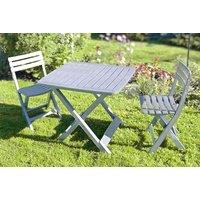 3-Piece Weather-Resistant Bistro Set - Foldable Chairs & Table