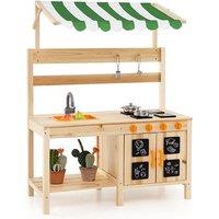 Outdoor Wooden Mud Kitchen With Canopy!