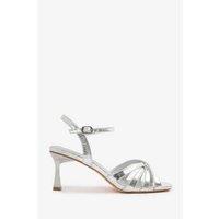 Unisex Black Women'S Wide Fit Multi Strap Buckle Heel Sandals - Adjustable, Elegant, All-Season