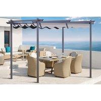 Steel Outdoor Gazebo Pergola With Uv-Resistant Canopy - 2 Sizes, Weatherproof Garden Shelter