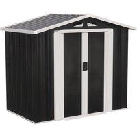 9Ft X 6Ft Metal Storage Shed With Lockable Double Doors - Weatherproof, Ventilated, Large Capacity