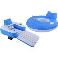 Motorised Inflatable Pool Lounger - Outdoor Water Fun, Battery Powered, 2 Shapes, Family-Friendly
