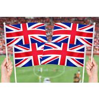 British Patriot Hand Flags 4 Pack - 30.5Cm X 20.3Cm