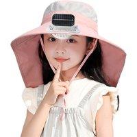 Kids' USB Rechargeable Neck Protection Hat with Solar Fan - 8 Colours