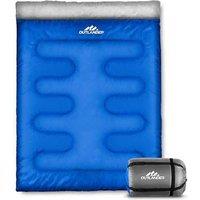 Double 3 Season Sleeping Bag - Lightweight, Waterproof, Blue