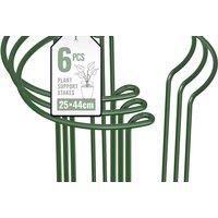 6 Pack Metal Plant Support Stakes - 2544Cm Ring Cage