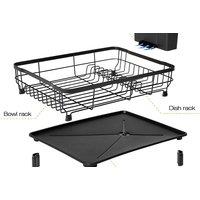 Dish Drying Rack With Tray & Cutlery Holder - Space Saving