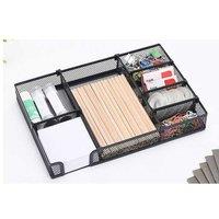 Mesh Drawer Organizer Tray With 6 Adjustable Compartments