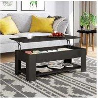 Ravendale High Gloss Lift-Top Storage Coffee Table - Contemporary Living Room Furniture