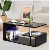 Astra Abstract High Gloss LED Coffee Table with Storage Shelf - Contemporary Centrepiece for Modern Living Rooms