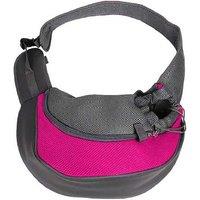 Pet Sling Carrier Bag With Phone Holder Cat Dog Carrier Rose Red