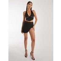 Unisex Black Pink Vanilla Diamante Halter Neck Top