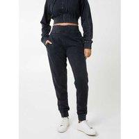 Unisex Women's Black Lightweight Pink Vanilla Wash Cuffed Joggers - Summer Athleisure Trousers
