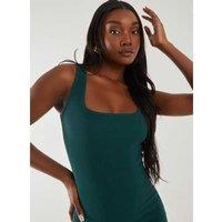 Women's Teal Pink Vanilla Bandage Midi Dress