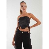 Unisex Black Pink Vanilla Lace Up Corset Top
