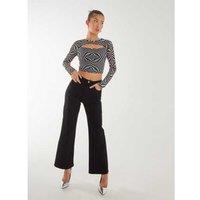 Unisex Black Pink Vanilla Printed Letterbox Flock Top